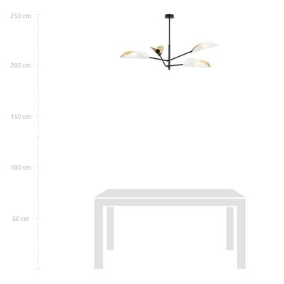 Emibig Lighting Taklampa VENE 4 VIT/GULD