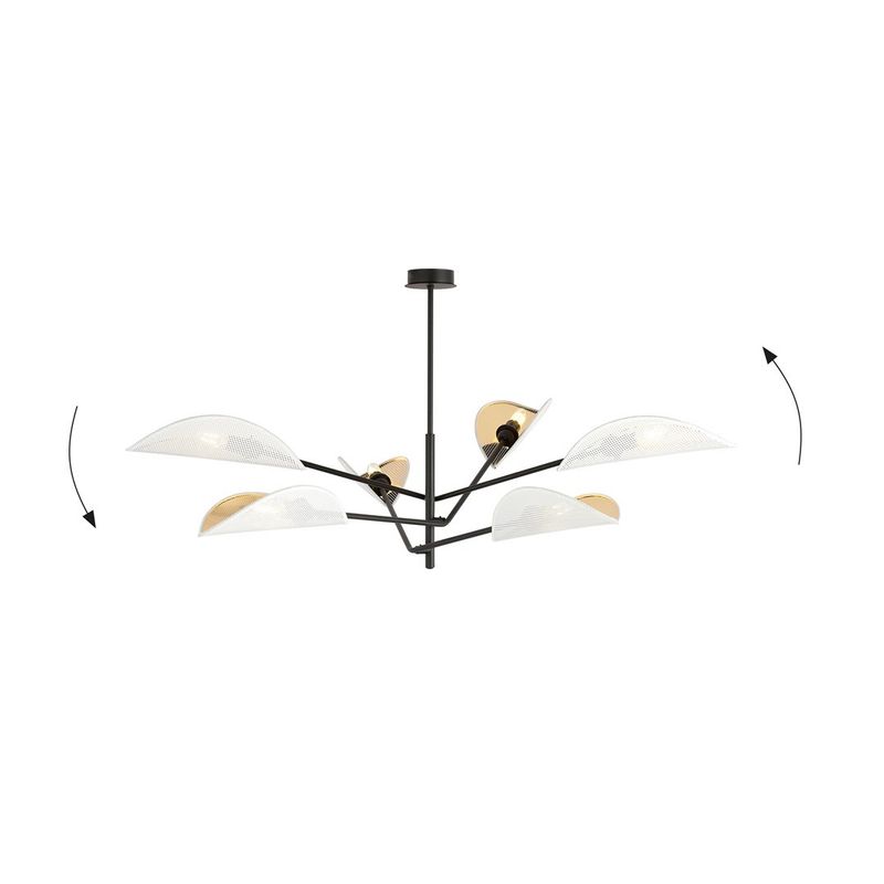 Emibig Lighting Taklampa VENE 6 VIT/GULD