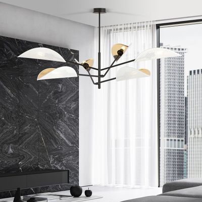Emibig Lighting Taklampa VENE 6 VIT/GULD