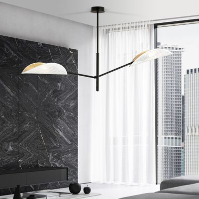 Emibig Lighting Taklampa VENE 2 VIT/GULD
