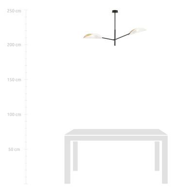Emibig Lighting Taklampa VENE 2 VIT/GULD