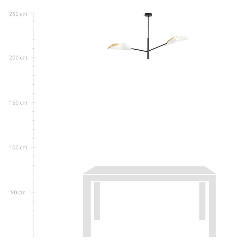 Emibig Lighting Taklampa VENE 2 VIT/GULD