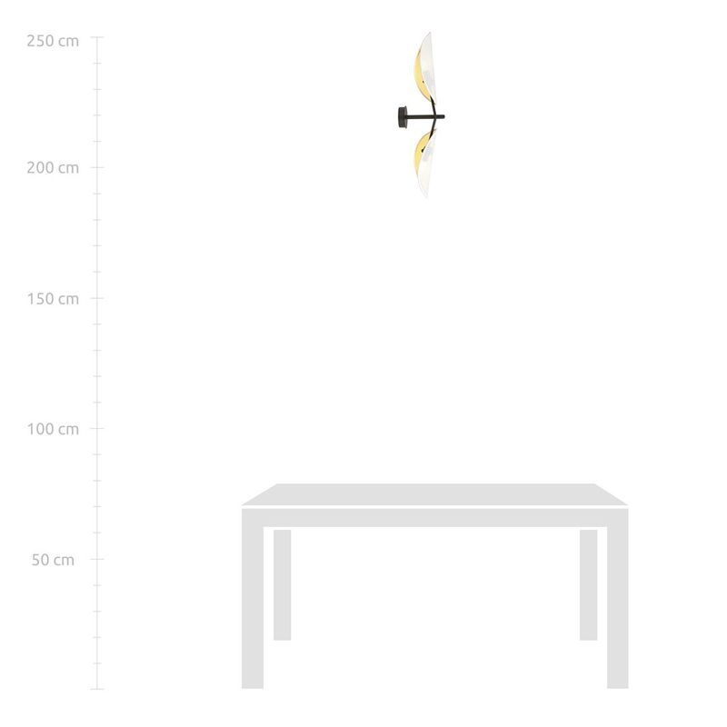 Emibig Lighting Taklampa VENE K2 VIT/GULD