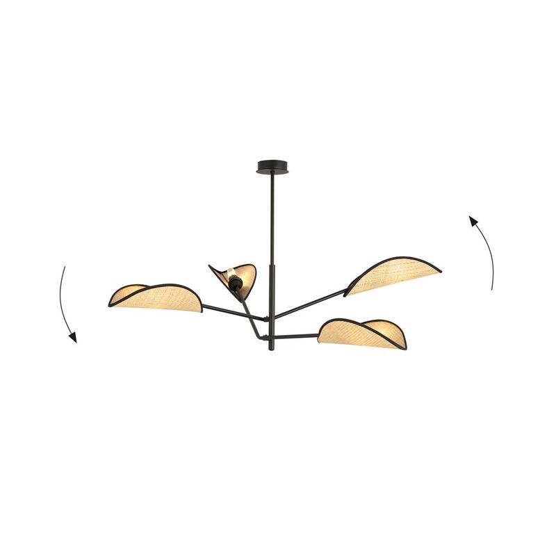 Emibig Lighting Taklampa VENE 4 SVART/ROTTING