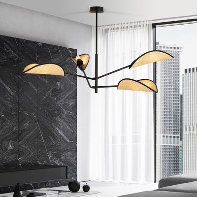 Emibig Lighting Taklampa VENE 4 SVART/ROTTING
