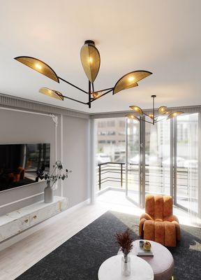 Emibig Lighting Taklampa VENE 6 SVART/ROTTING