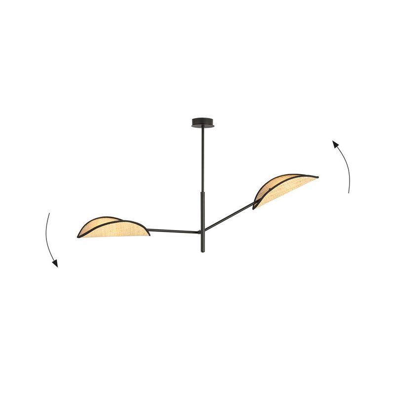 Emibig Lighting Taklampa VENE 2 SVART/ROTTING