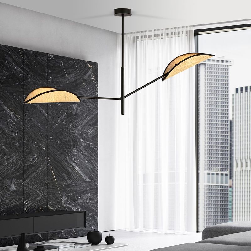 Emibig Lighting Taklampa VENE 2 SVART/ROTTING