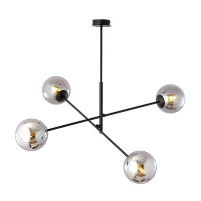 Emibig Lighting Taklampa LINEAR 4 SVART/GRAFIT
