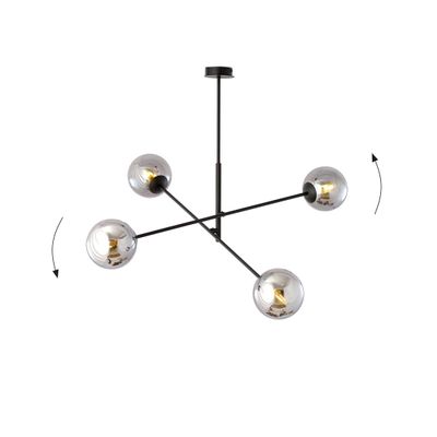 Emibig Lighting Taklampa LINEAR 4 SVART/GRAFIT