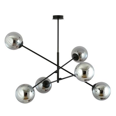 Emibig Lighting Taklampa LINEAR 6 SVART/GRAFIT