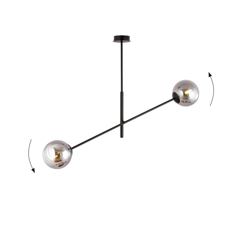 Emibig Lighting Taklampa LINEAR 2 SVART/GRAFIT