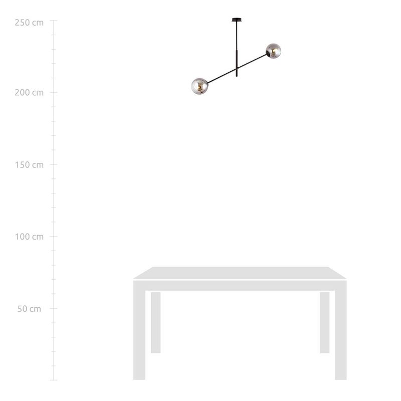 Emibig Lighting Taklampa LINEAR 2 SVART/GRAFIT