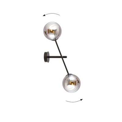 Emibig Lighting Taklampa LINEAR K2 SVART/GRAFIT