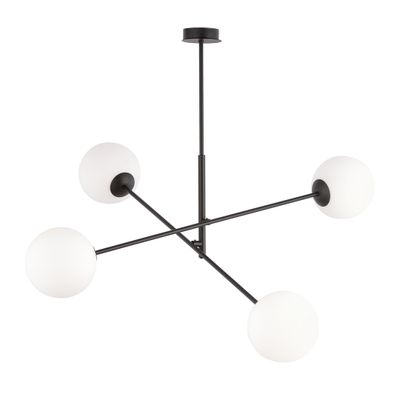 Emibig Lighting Taklampa LINEAR 4 SVART/OPAL