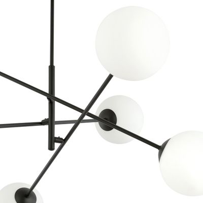 Emibig Lighting Taklampa LINEAR 6 SVART/OPAL