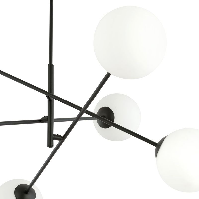 Emibig Lighting Taklampa LINEAR 6 SVART/OPAL