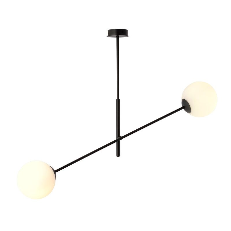 Emibig Lighting Taklampa LINEAR 2 SVART/OPAL