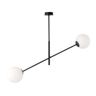 Emibig Lighting Taklampa LINEAR 2 SVART/OPAL