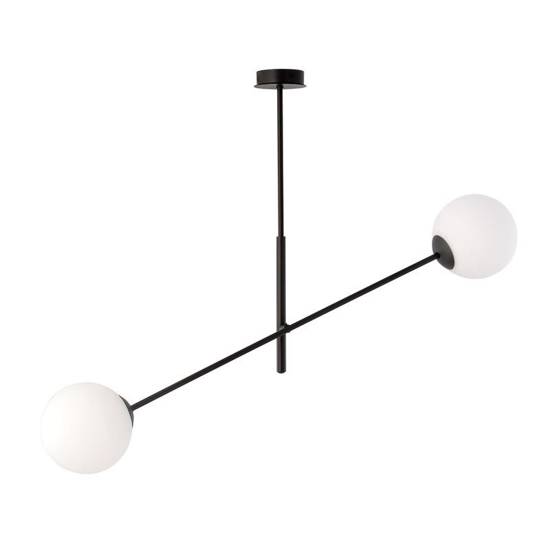 Emibig Lighting Taklampa LINEAR 2 SVART/OPAL