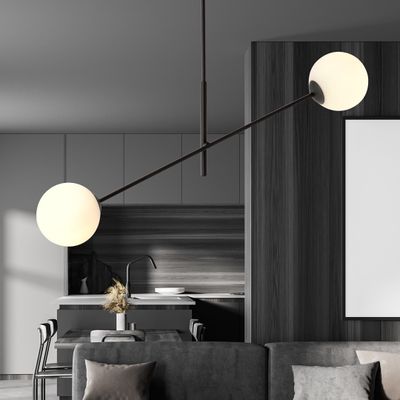 Emibig Lighting Taklampa LINEAR 2 SVART/OPAL