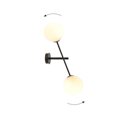 Emibig Lighting Taklampa LINEAR K2 SVART/OPAL
