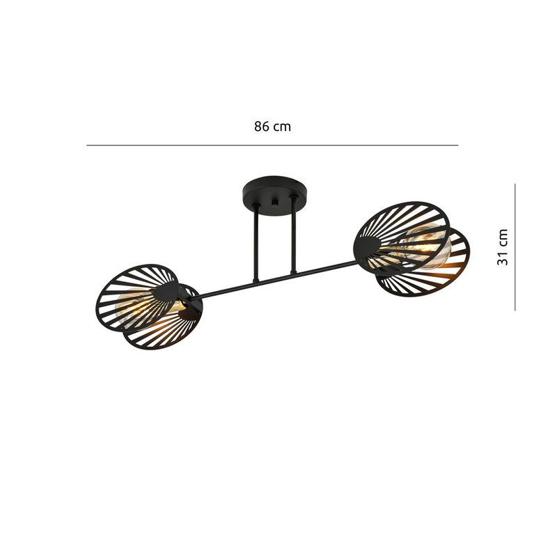 Emibig Lighting Taklampa TALIA 2 SVART