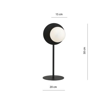 Emibig Bordslampa Lighting OSLO LN SVART/OPAL