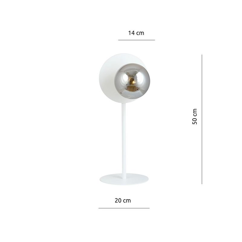 Emibig Bordslampa Lighting OSLO LN VIT/GRAFIT