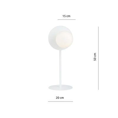 Emibig Bordslampa Lighting OSLO LN VIT/OPAL