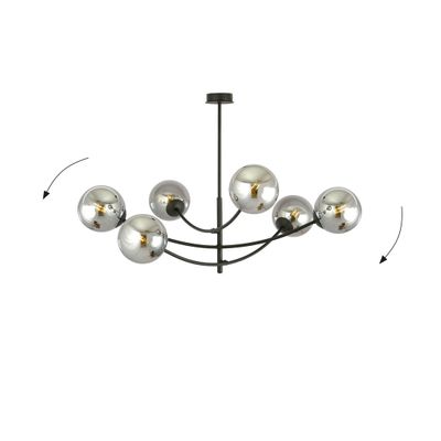 Emibig Lighting Taklampa HUNTER 6 SVART/GRAFIT