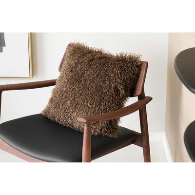 House Nordic Olvera Fåtölj - Ask/PU-sits, mörkbrun/svart