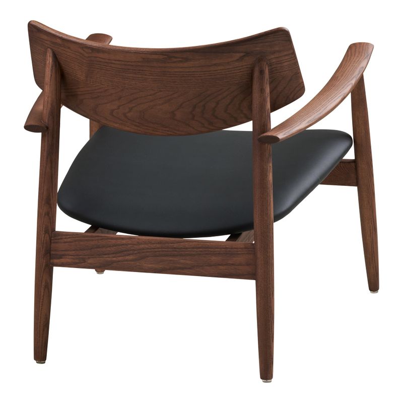 House Nordic Olvera Fåtölj - Ask/PU-sits, mörkbrun/svart