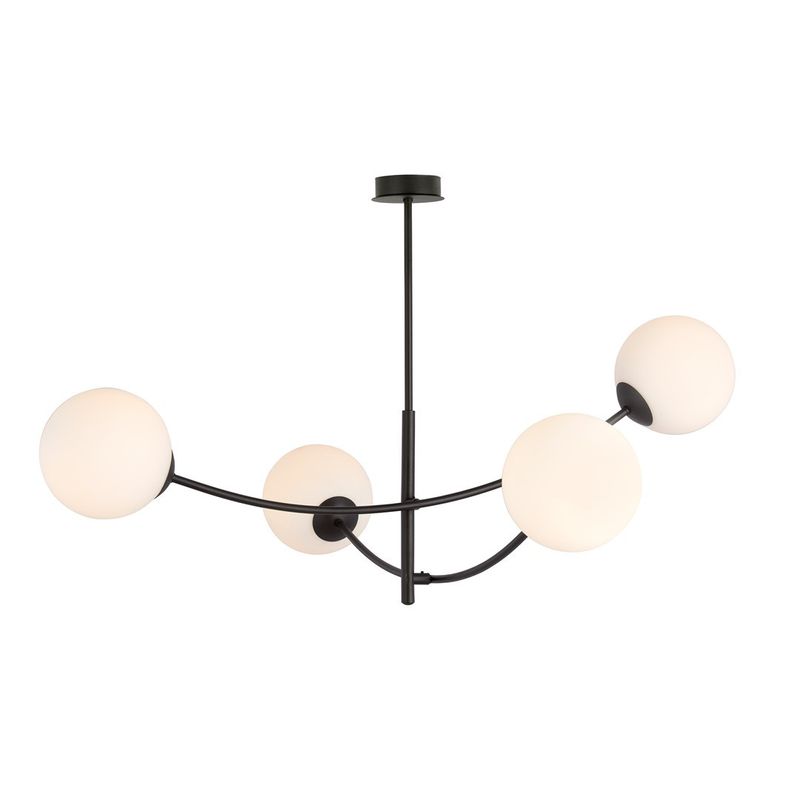 Emibig Lighting Taklampa HUNTER 4 SVART/OPAL