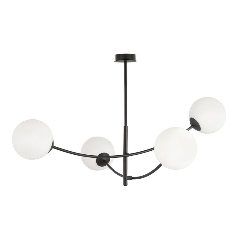Emibig Lighting Taklampa HUNTER 4 SVART/OPAL