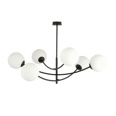 Emibig Lighting Taklampa HUNTER 6 SVART/OPAL