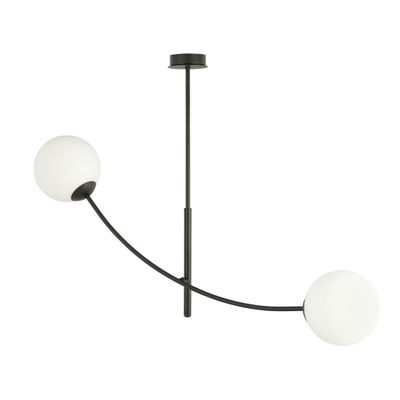 Emibig Lighting Taklampa HUNTER 2 SVART/OPAL