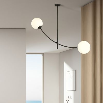 Emibig Lighting Taklampa HUNTER 2 SVART/OPAL