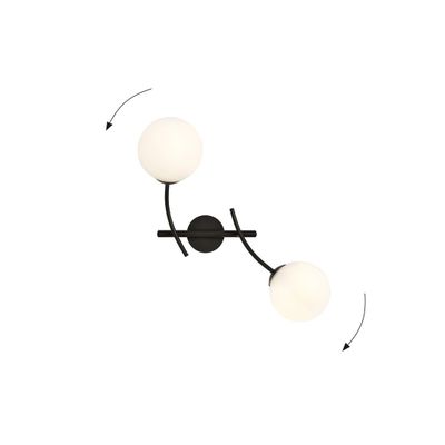 Emibig Lighting Taklampa HUNTER K2 SVART/OPAL