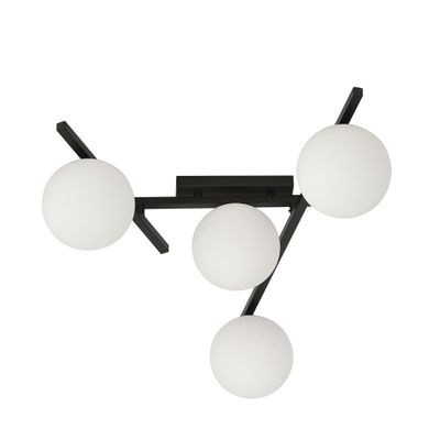 Emibig Lighting Taklampa SMART 4 SVART/OPAL