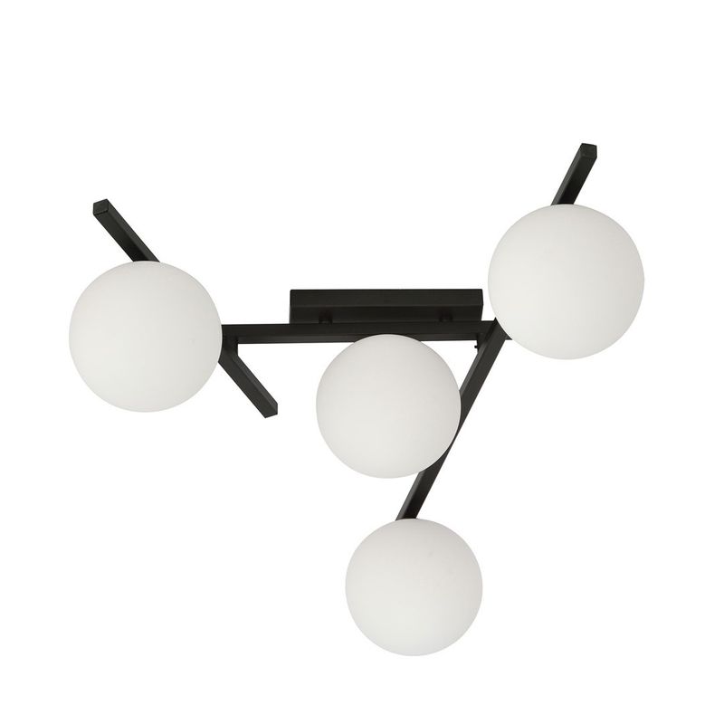 Emibig Lighting Taklampa SMART 4 SVART/OPAL
