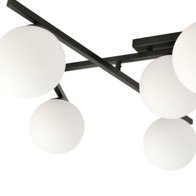 Emibig Lighting Taklampa SMART 4 SVART/OPAL