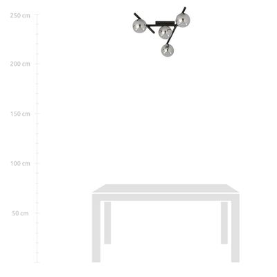 Emibig Lighting Taklampa SMART 4 SVART/GRAFIT