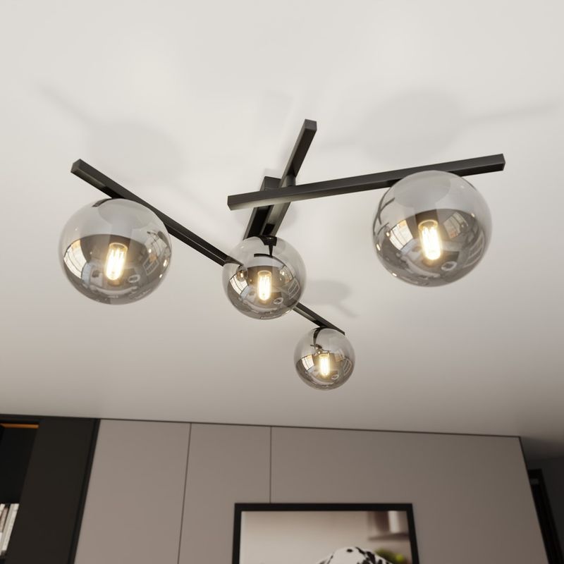 Emibig Lighting Taklampa SMART 4 SVART/GRAFIT