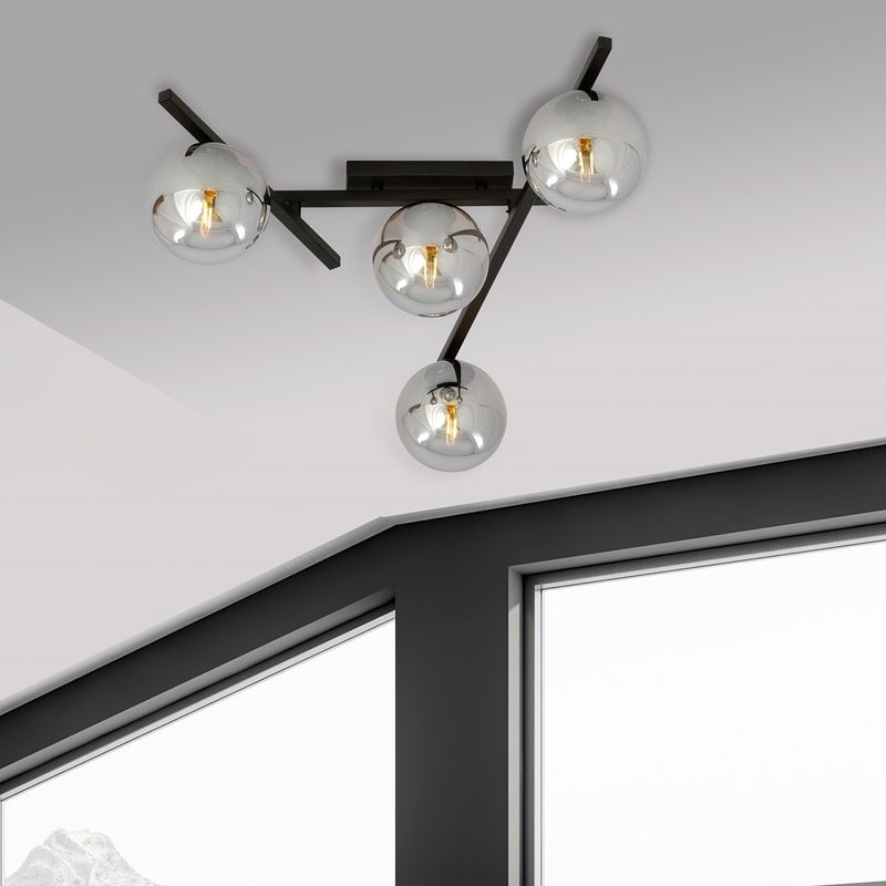 Emibig Lighting Taklampa SMART 4 SVART/GRAFIT