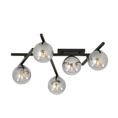 Emibig Lighting Taklampa SMART 5 SVART/GRAFIT