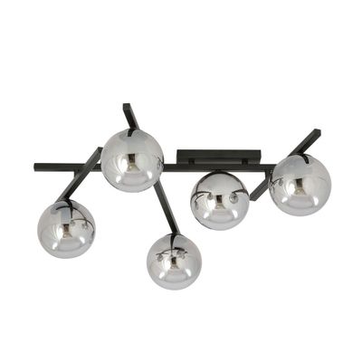 Emibig Lighting Taklampa SMART 5 SVART/GRAFIT