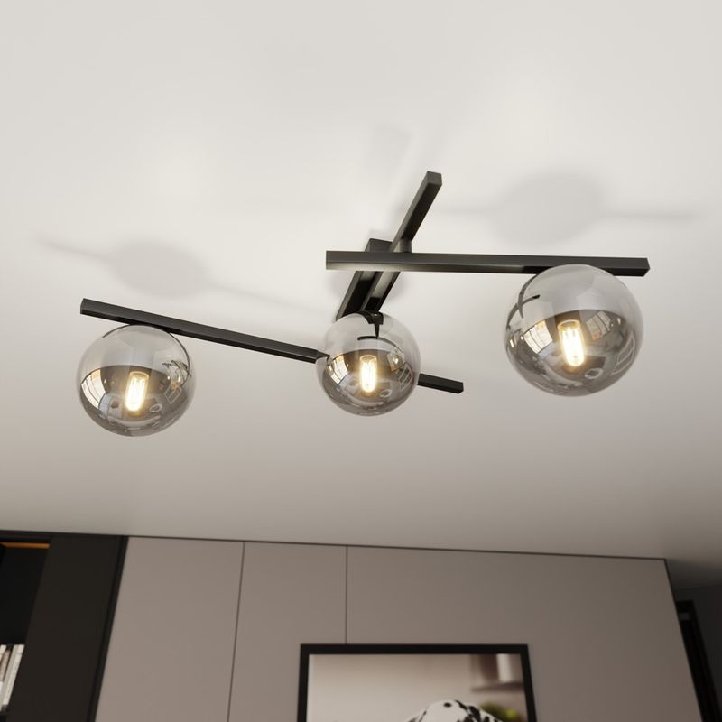 Emibig Lighting Taklampa SMART 3 SVART/GRAFIT