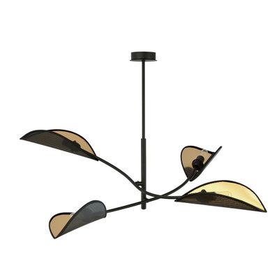 Emibig Lighting Taklampa LOTUS 4 SVART/GULD