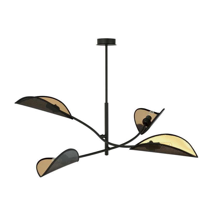 Emibig Lighting Taklampa LOTUS 4 SVART/GULD